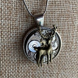 Deer Steampunk Necklace New